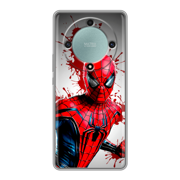 Силиконовый чехол на Huawei Honor X9a с принтом Spiderman Человек паук Силиконовый чехол на Huawei Honor X9a с принтом Spiderman Человек паук