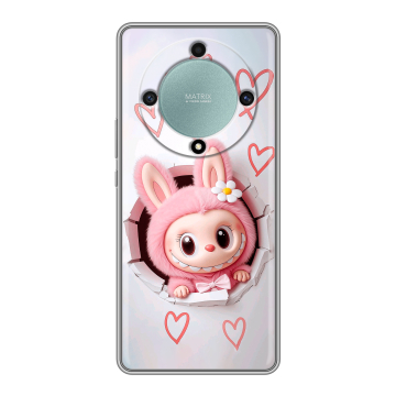 Силиконовый чехол на Huawei Honor X9a с принтом Labubu Лабубу