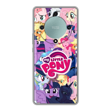 Силиконовый чехол на Huawei Honor X9a с принтом My little pony Дружба чудо