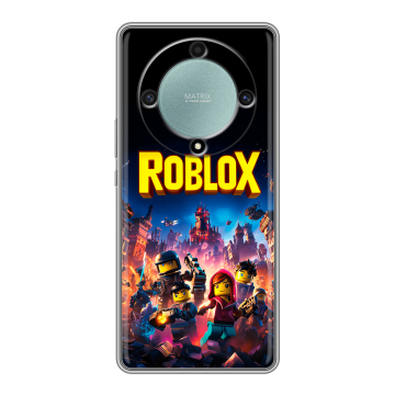 Силиконовый чехол на Huawei Honor X9a с принтом Roblox Роблокс