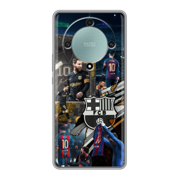 Силиконовый чехол на Huawei Honor X9a с принтом Messi Barcelona