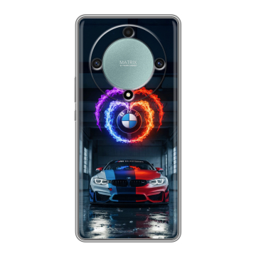 Силиконовый чехол на Huawei Honor X9a с принтом BMW БМВ