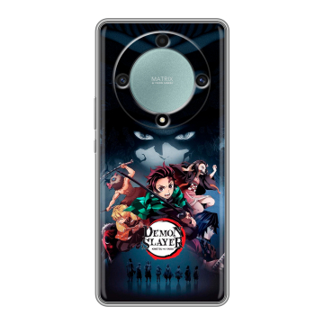 Силиконовый чехол на Huawei Honor X9a с принтом Demon Slayer Клинок рассекающий демонов Силиконовый чехол на Huawei Honor X9a с принтом Demon Slayer Клинок рассекающий демонов