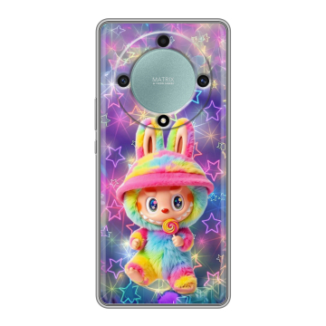 Силиконовый чехол на Huawei Honor X9a с принтом Labubu Лабубу