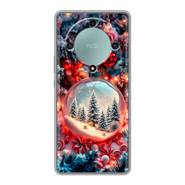 Силиконовый чехол на Huawei Honor X9a с принтом Новый год