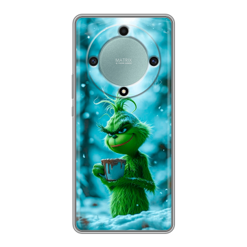 Силиконовый чехол на Huawei Honor X9a с принтом Новый год гринч