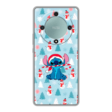 Силиконовый чехол на Huawei Honor X9a с принтом Стич Новый год Силиконовый чехол на Huawei Honor X9a с принтом Стич Новый год