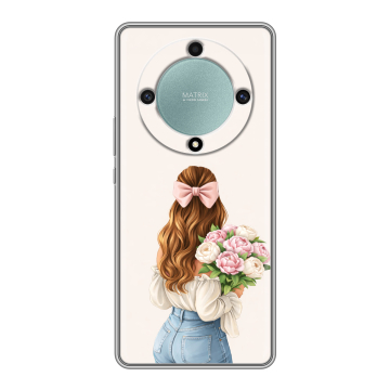 Силиконовый чехол на Huawei Honor X9a с принтом женский