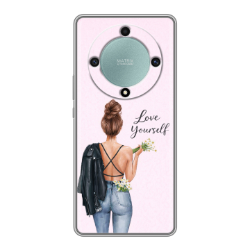 Силиконовый чехол на Huawei Honor X9a с принтом женский