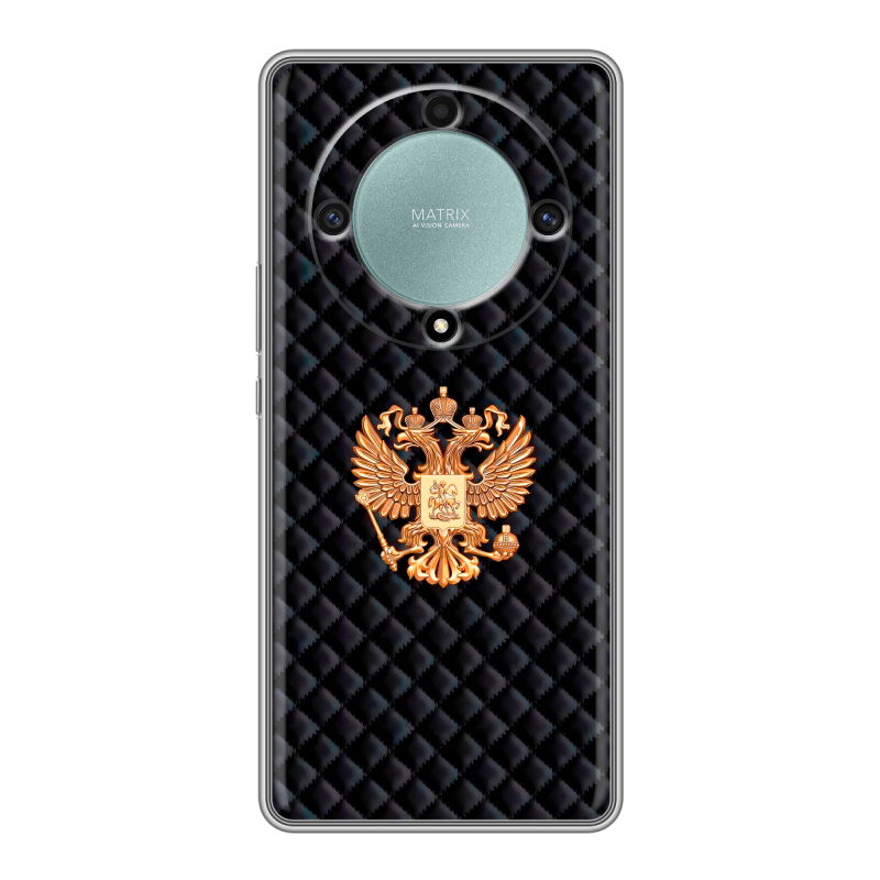 Силиконовый чехол на Huawei Honor X9a с принтом Герб России принт Силиконовый чехол на Huawei Honor X9a с принтом Герб России принт