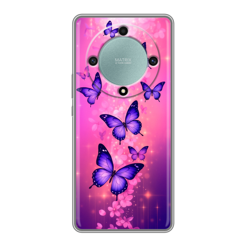 Силиконовый чехол на Huawei Honor X9a с принтом Бабочки Силиконовый чехол на Huawei Honor X9a с принтом Бабочки