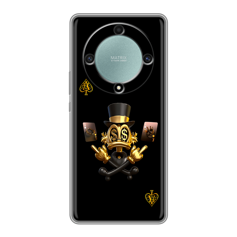 Силиконовый чехол на Huawei Honor X9a с принтом Золотой скрудж макдак Силиконовый чехол на Huawei Honor X9a с принтом Золотой скрудж макдак
