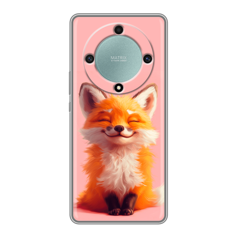 Силиконовый чехол на Huawei Honor X9a с принтом милая лиса Силиконовый чехол на Huawei Honor X9a с принтом милая лиса