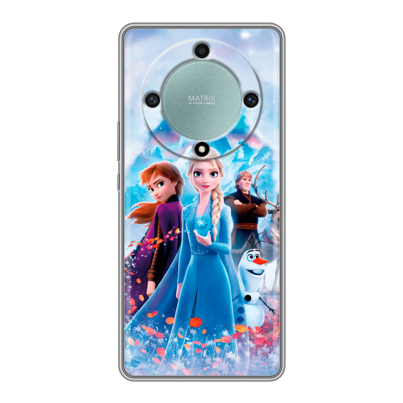 Силиконовый чехол на Huawei Honor X9a с принтом Холодное сердце Frozen Силиконовый чехол на Huawei Honor X9a с принтом Холодное сердце Frozen