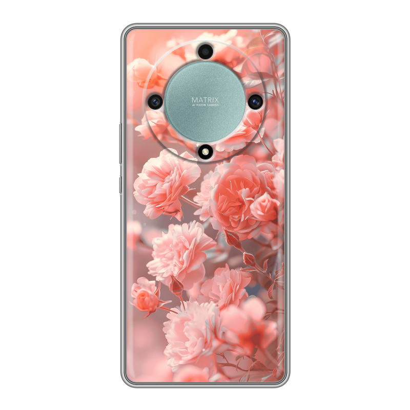 Силиконовый чехол на Huawei Honor X9a с принтом Розы цветы Силиконовый чехол на Huawei Honor X9a с принтом Розы цветы