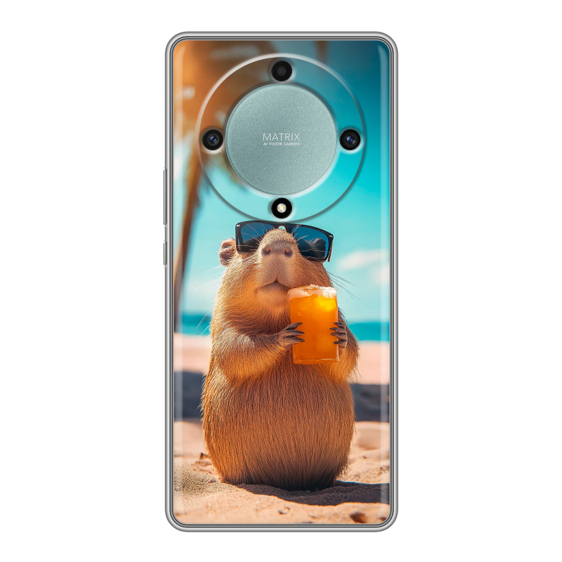 Силиконовый чехол на Huawei Honor X9a с принтом Капибара Силиконовый чехол на Huawei Honor X9a с принтом Капибара