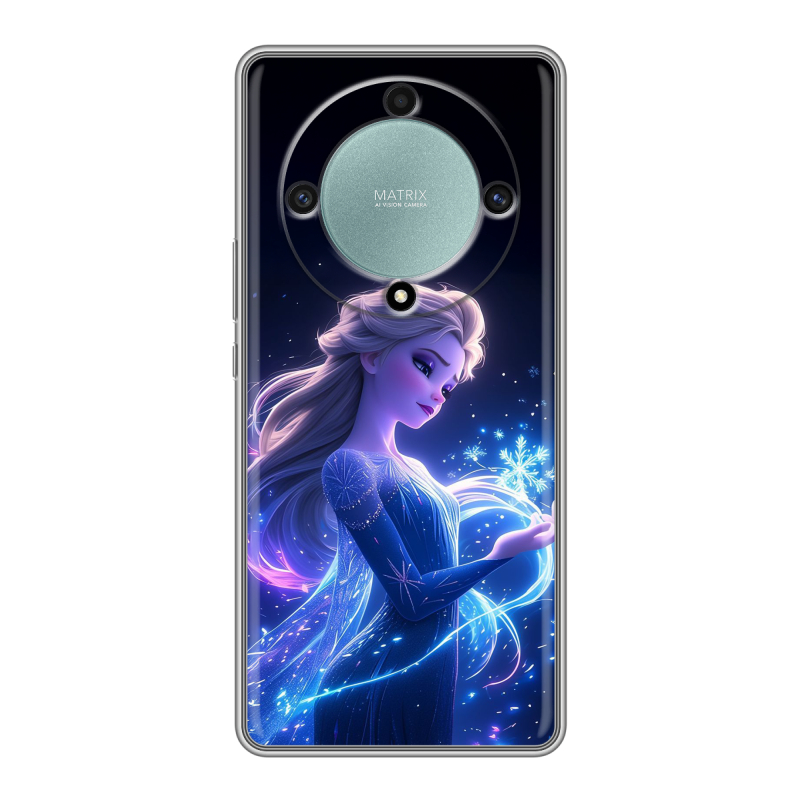 Силиконовый чехол на Huawei Honor X9a с принтом Холодное сердце Frozen Силиконовый чехол на Huawei Honor X9a с принтом Холодное сердце Frozen