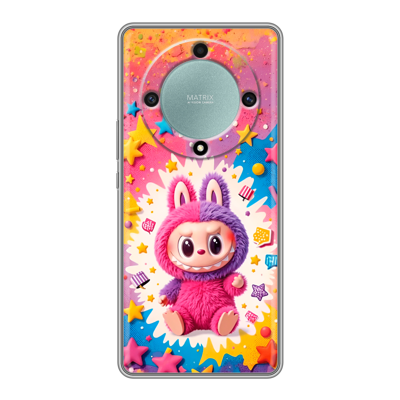 Силиконовый чехол на Huawei Honor X9a с принтом Labubu Лабубу Силиконовый чехол на Huawei Honor X9a с принтом Labubu Лабубу