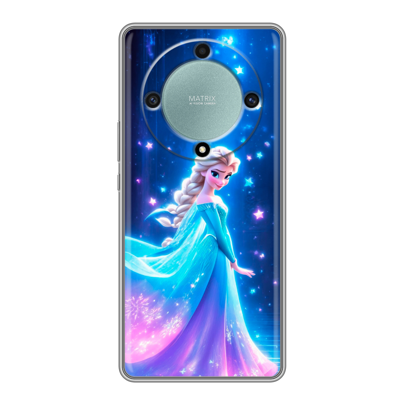 Силиконовый противоударный чехол на Huawei Honor X9a с принтом Холодное сердце Frozen Силиконовый противоударный чехол на Huawei Honor X9a с принтом Холодное сердце Frozen
