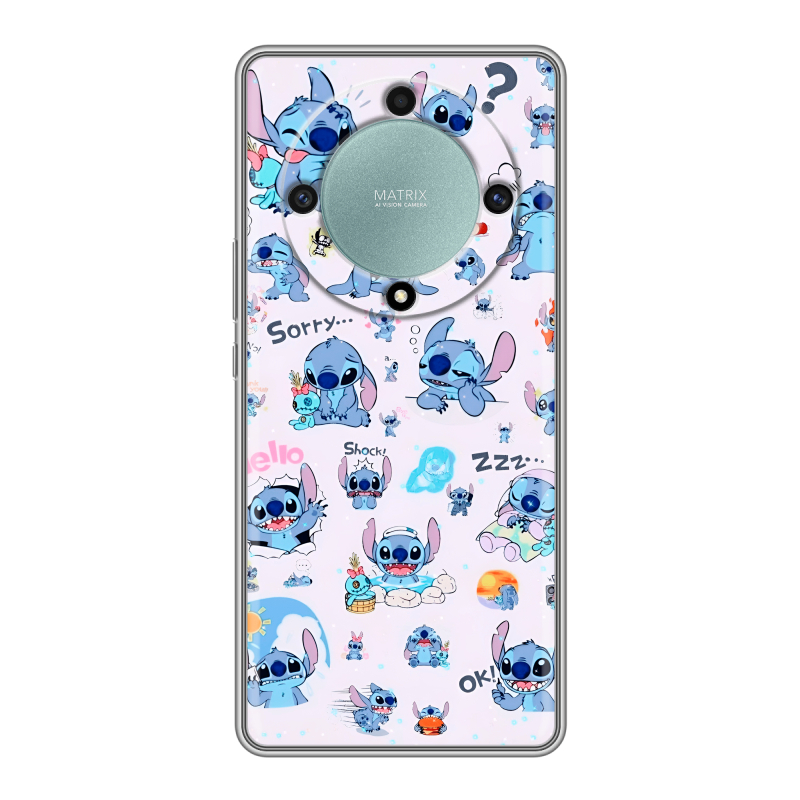 Силиконовый чехол на Huawei Honor X9a с принтом Лило и Стич Силиконовый чехол на Huawei Honor X9a с принтом Лило и Стич