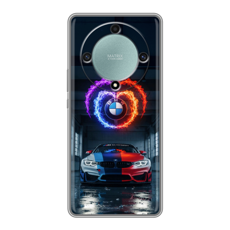 Силиконовый противоударный чехол на Huawei Honor X9a с принтом BMW БМВ Силиконовый противоударный чехол на Huawei Honor X9a с принтом BMW БМВ