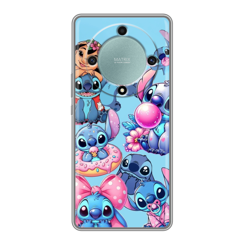 Силиконовый чехол на Huawei Honor X9a с принтом Лило и Стич Силиконовый чехол на Huawei Honor X9a с принтом Лило и Стич