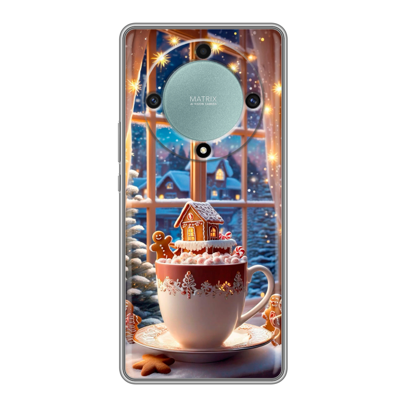 Силиконовый чехол на Huawei Honor X9a с принтом Новый год Силиконовый чехол на Huawei Honor X9a с принтом Новый год