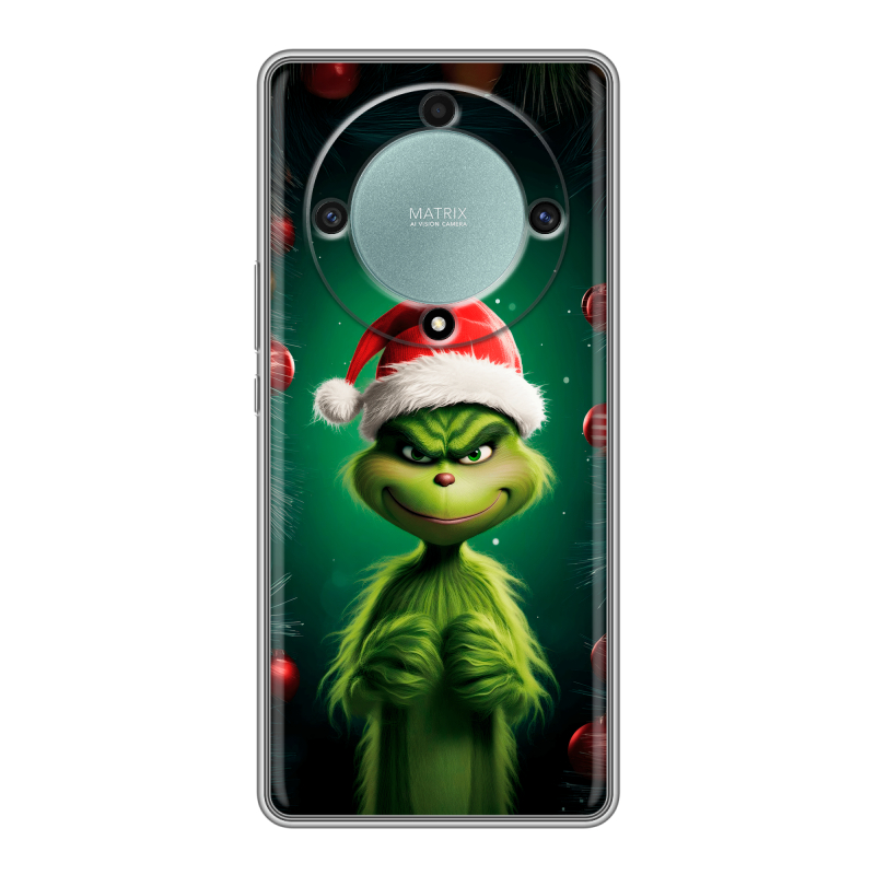 Силиконовый чехол на Huawei Honor X9a с принтом Гринч Новый год Рождество Силиконовый чехол на Huawei Honor X9a с принтом Гринч Новый год Рождество