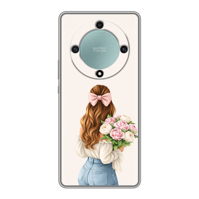 Силиконовый чехол на Huawei Honor X9a с принтом женский Силиконовый чехол на Huawei Honor X9a с принтом женский