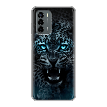 Силиконовый чехол на ZTE Blade V40 Vita с принтом Темный леопард