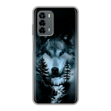 Силиконовый чехол на ZTE Blade V40 Vita с принтом Лесной волк