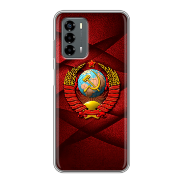 Силиконовый чехол на ZTE Blade V40 Vita с принтом Герб СССР