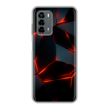 Силиконовый чехол на ZTE Blade V40 Vita с принтом Яркие абстракции