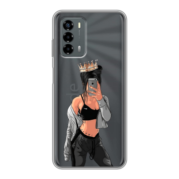 Силиконовый чехол на ZTE Blade V40 Vita с принтом Женские принты