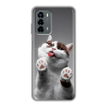 Силиконовый чехол на ZTE Blade V40 Vita с принтом Коты