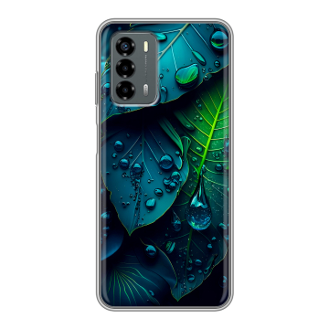 Силиконовый чехол на ZTE Blade V40 Vita с принтом Листья