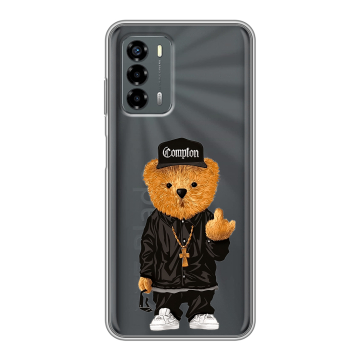 Силиконовый чехол на ZTE Blade V40 Vita с принтом Мишка Силиконовый чехол на ZTE Blade V40 Vita с принтом Мишка