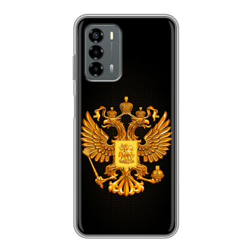Силиконовый чехол на ZTE Blade V40 Vita с принтом Герб России желтый Силиконовый чехол на ZTE Blade V40 Vita с принтом Герб России желтый
