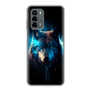 Силиконовый чехол на ZTE Blade V40 Vita с принтом Волк ночной Силиконовый чехол на ZTE Blade V40 Vita с принтом Волк ночной