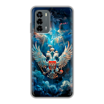 Силиконовый чехол на ZTE Blade V40 Vita с принтом Герб флаг России Силиконовый чехол на ZTE Blade V40 Vita с принтом Герб флаг России