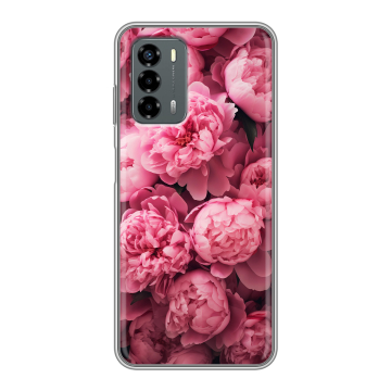 Силиконовый чехол на ZTE Blade V40 Vita с принтом цветы пионы Силиконовый чехол на ZTE Blade V40 Vita с принтом цветы пионы