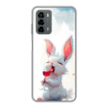 Силиконовый чехол на ZTE Blade V40 Vita с принтом кролик зайчик Силиконовый чехол на ZTE Blade V40 Vita с принтом кролик зайчик