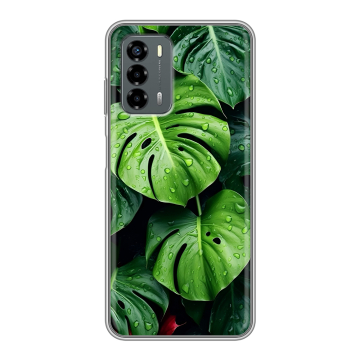 Силиконовый чехол на ZTE Blade V40 Vita с принтом Листья Силиконовый чехол на ZTE Blade V40 Vita с принтом Листья