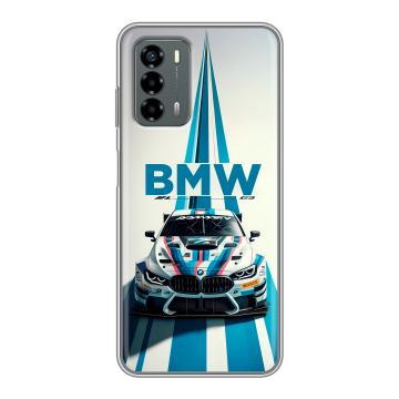 Силиконовый чехол на ZTE Blade V40 Vita с принтом БМВ BMW Силиконовый чехол на ZTE Blade V40 Vita с принтом БМВ BMW