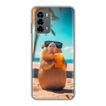 Силиконовый чехол на ZTE Blade V40 Vita с принтом Капибара Силиконовый чехол на ZTE Blade V40 Vita с принтом Капибара