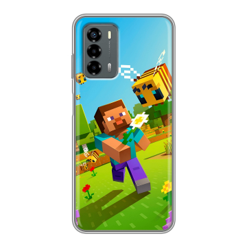 Силиконовый чехол на ZTE Blade V40 Vita с принтом Майнкрафт Minecraft Силиконовый чехол на ZTE Blade V40 Vita с принтом Майнкрафт Minecraft