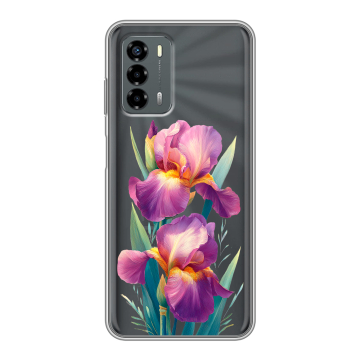 Силиконовый чехол на ZTE Blade V40 Vita с принтом Цветы орхидеи