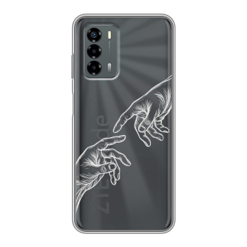 Силиконовый чехол на ZTE Blade V40 Vita с принтом Сотворение мира