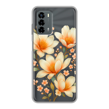 Силиконовый чехол на ZTE Blade V40 Vita с принтом Цветы