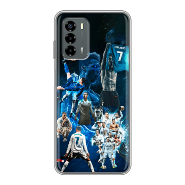 Силиконовый чехол на ZTE Blade V40 Vita с принтом Реал Роналдо